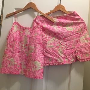 Lilly Pulitzer Matching Top and Skirt